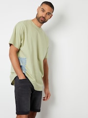 Threadbare Grey Turn Up Denim Shorts - Image 3 of 4