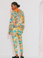 Never Fully Dressed Bright Hope Orange Print Windbreaker Jacket - Image 2 of 5