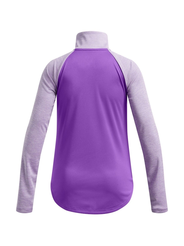 Under Armour Purple Tech Graphic 1/2 Zip Sweatshirt - Image 2 of 4