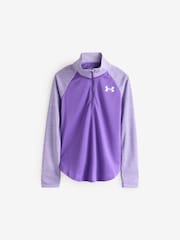 Under Armour Purple Tech Graphic 1/2 Zip Sweatshirt - Image 4 of 4