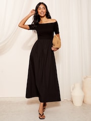 Friends Like These 2in1 Jersey Woven Mixed Bardot Midaxi Dress - Изображение 1 из 4
