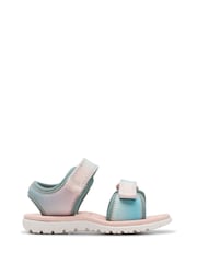 Clarks Pink Standard Fit (F) Pastel Surfing Tide Toddler Sandals - Image 1 of 7