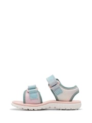 Clarks Pink Standard Fit (F) Pastel Surfing Tide Toddler Sandals - Image 2 of 7