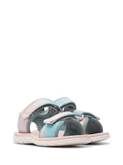 Clarks Pink Standard Fit (F) Pastel Surfing Tide Toddler Sandals - Image 4 of 7
