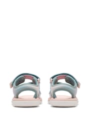 Clarks Pink Standard Fit (F) Pastel Surfing Tide Toddler Sandals - Image 5 of 7