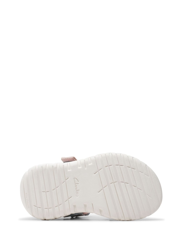 Clarks Pink Standard Fit (F) Pastel Surfing Tide Toddler Sandals - Image 7 of 7