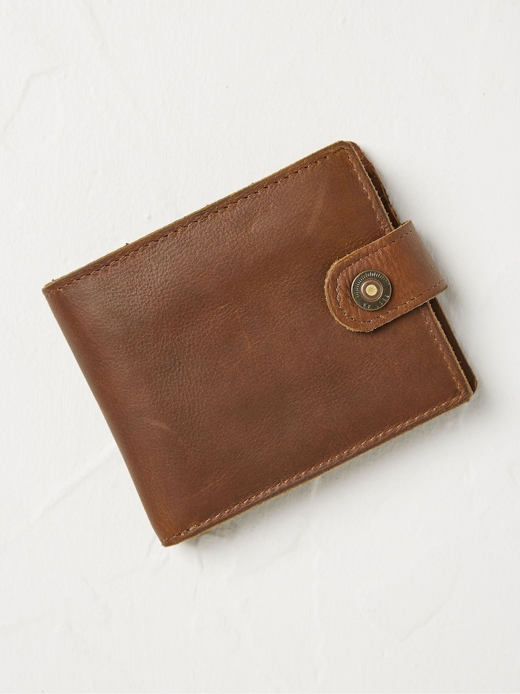 FatFace Tan Brown Multi Compartment Leather Wallet - Image 1 of 2