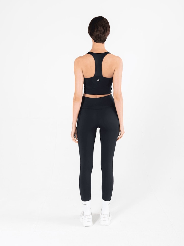 Gym + Coffee Black Womens Relentless 7/8 Leggings - Image 2 of 5