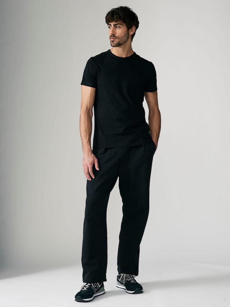 Black/Neutral Slim Fit 100% Cotton Layering T-Shirts 2 Pack - Image 2 of 10