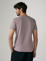 Black/Neutral Slim Fit 100% Cotton Layering T-Shirts 2 Pack - Image 4 of 10