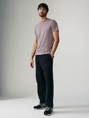 Black/Neutral Slim Fit 100% Cotton Layering T-Shirts 2 Pack - Image 5 of 10