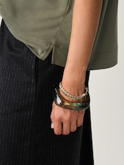 Olive Green Relaxed Fit Premium Modal Boxy T-Shirt - Image 4 of 7