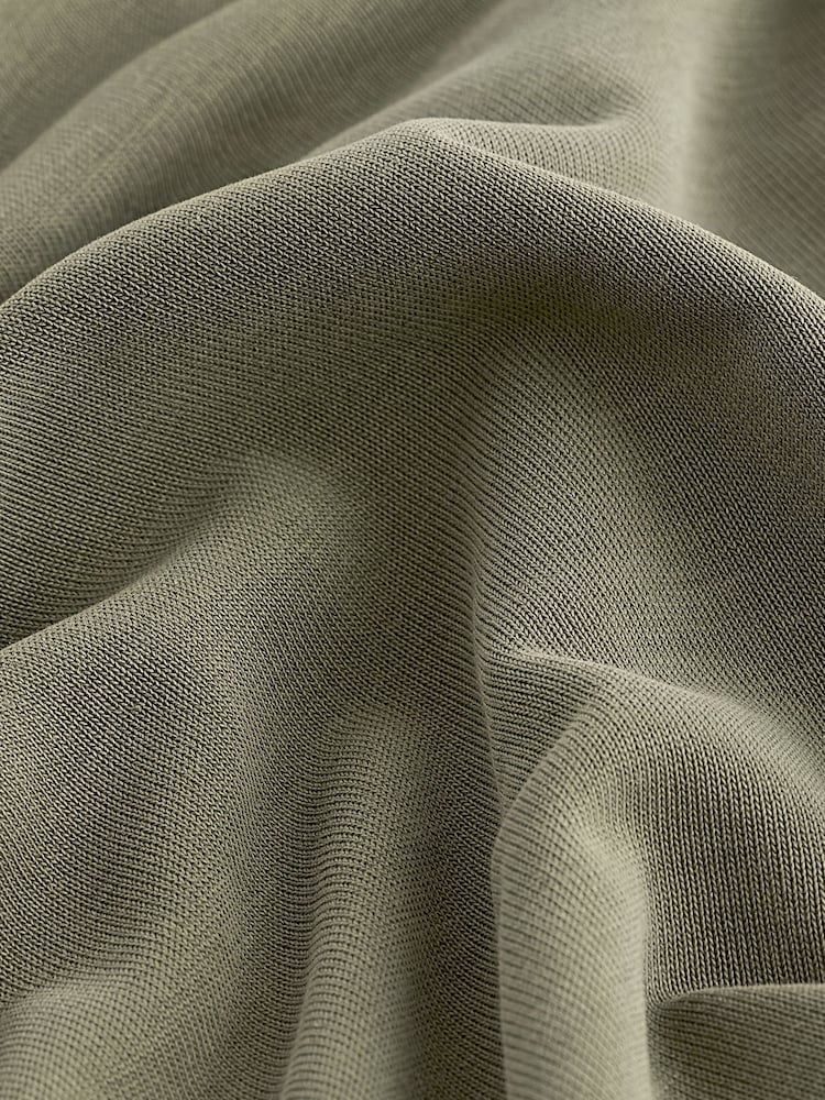 Olive Green Relaxed Fit Premium Modal Boxy T-Shirt - Image 6 of 7