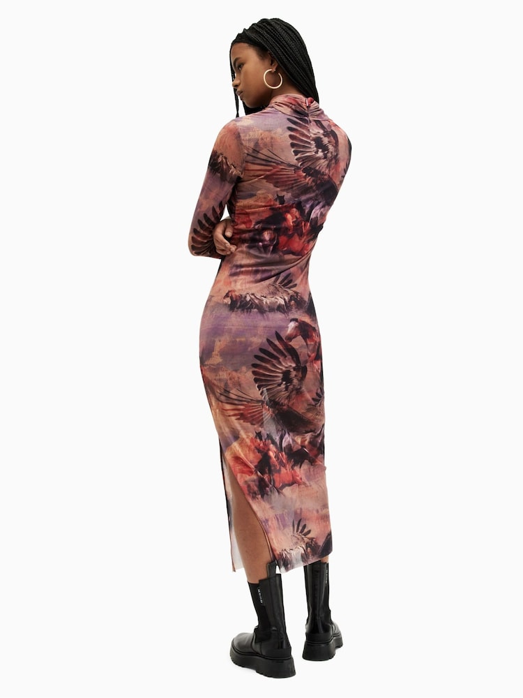 AllSaints Purple Tia Colca Dress - Image 2 of 5