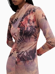 AllSaints Purple Tia Colca Dress - Image 4 of 5
