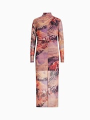 AllSaints Purple Tia Colca Dress - Image 5 of 5
