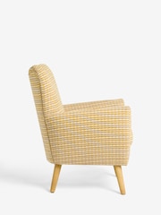Mini Stripe Geo Ochre Yellow Wilson II Highback Armchair - Image 7 of 10