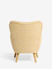Mini Stripe Geo Ochre Yellow Wilson II Highback Armchair - Image 8 of 10