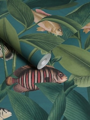 Graham & Brown Teal Aquarium 10M Wallpaper - Image 3 of 4