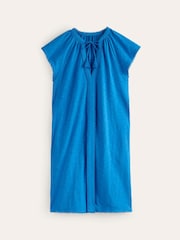 Boden Blue Millie Pom 100% Cotton Dress - Image 6 of 6