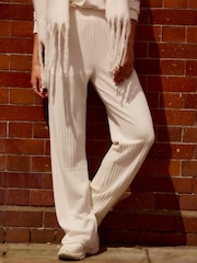 Cream Cosy Ribbed Jersey Trousers - Image 2 of 7