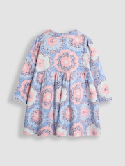 JoJo Maman Bébé Pink Patchwork Floral Peter Pan Dress - Image 2 of 3