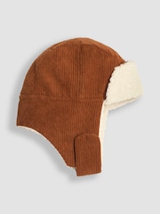 Marrón óxido - JoJo Maman Bébé Cosy Cord Hat - Imagen 2 de 3