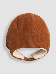 Marrón óxido - JoJo Maman Bébé Cosy Cord Hat - Imagen 3 de 3
