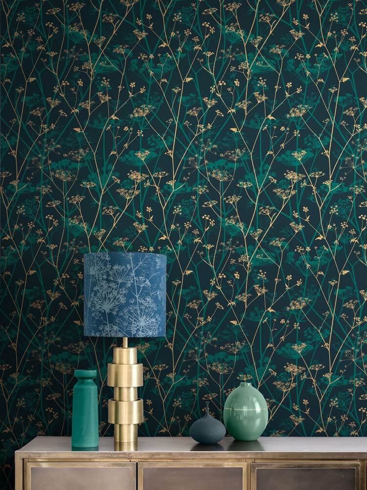 Clarissa Hulse Green Wild Chervil Kingfisher Gold - Image 1 of 3