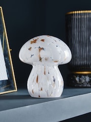 White Confetti Toadstool Battery Operated Large Glass Feature Light - Image 2 of 6