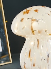 White Confetti Toadstool Battery Operated Large Glass Feature Light - Image 3 of 6