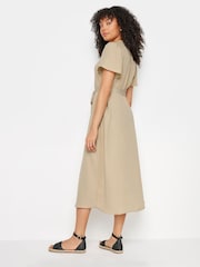 M&Co Natural Button Thru Angel Sleeve Dress - Image 3 of 5