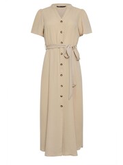 M&Co Natural Button Thru Angel Sleeve Dress - Image 5 of 5