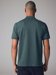 Green Emerald Regular Fit Short Sleeve Pique Polo Shirt - Image 3 of 8