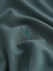 Green Emerald Regular Fit Short Sleeve Pique Polo Shirt - Image 8 of 8