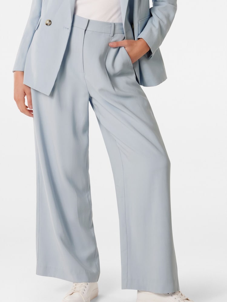 Forever New Blue Fran Wide Leg Trousers - Image 1 of 5