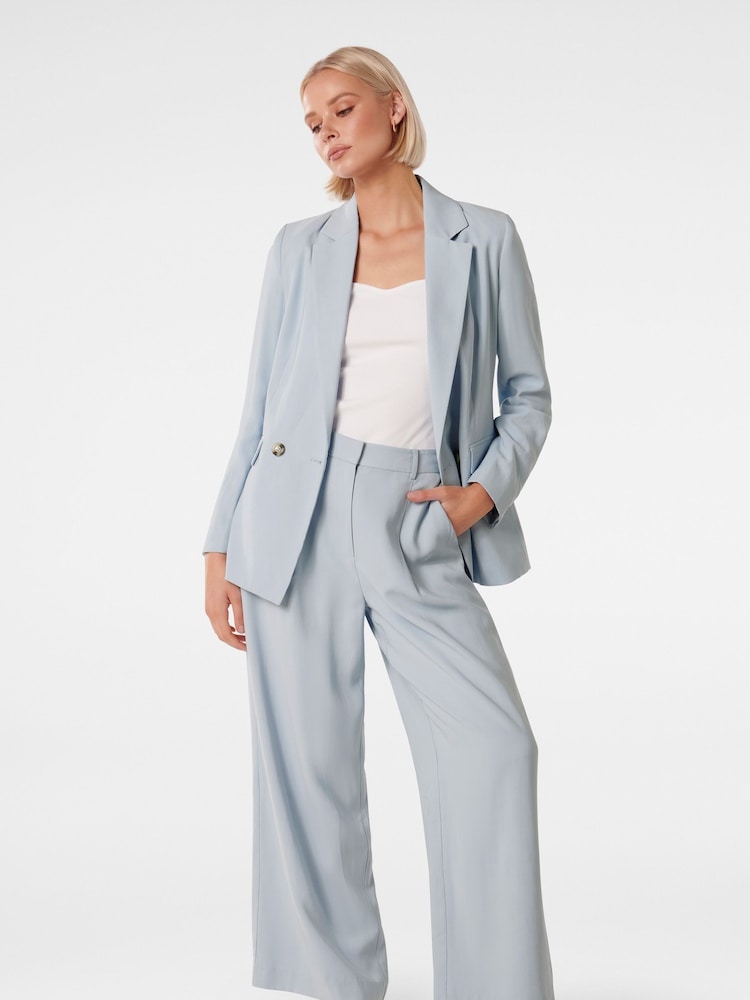 Forever New Blue Fran Wide Leg Trousers - Image 5 of 5