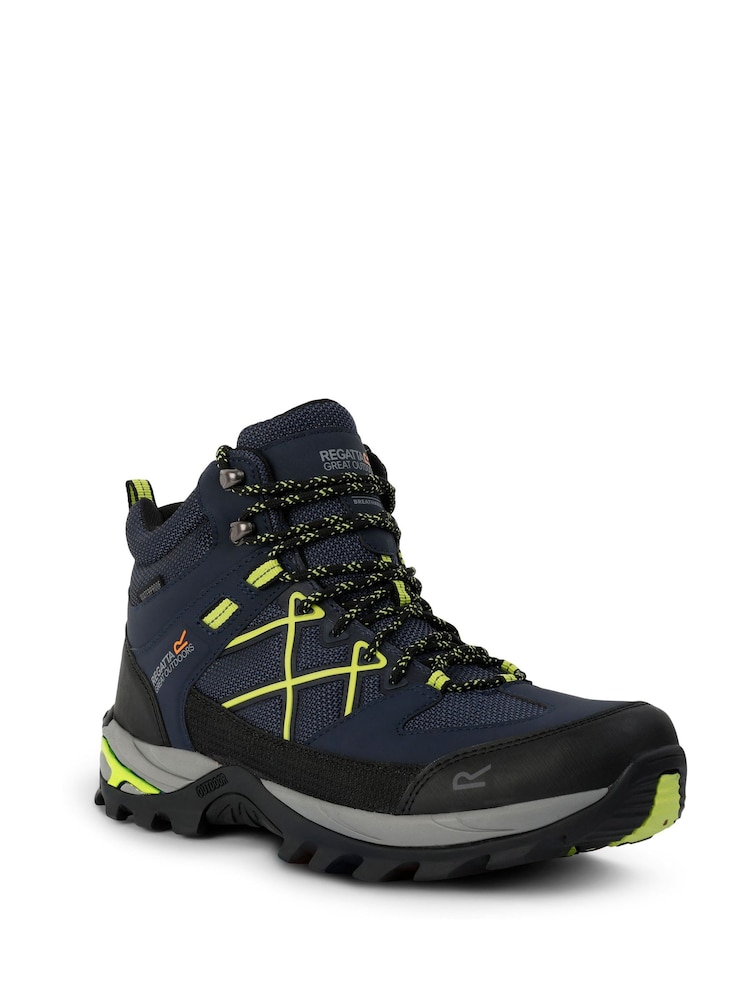 Regatta Black Yellow Mens Samaris III Walking Boots - Image 2 of 6