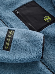 Mid Blue Zip Through Borg Fleece (3-16yrs) - Image 3 of 4