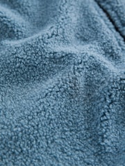 Mid Blue Zip Through Borg Fleece (3-16yrs) - Image 4 of 4