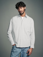Green Stripe Oxford Long Sleeve 100% Cotton Shirt - Image 1 of 6