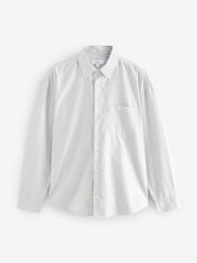 Green Stripe Oxford Long Sleeve 100% Cotton Shirt - Image 4 of 6