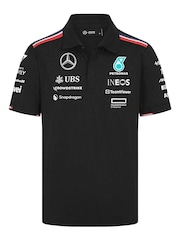 Fanatics Mercedes AMG Petronas F1 2024 Team Black Polo Shirt - Image 3 of 3