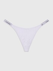 Calvin Klein Grey/Blue Lace String Thong - Image 4 of 4