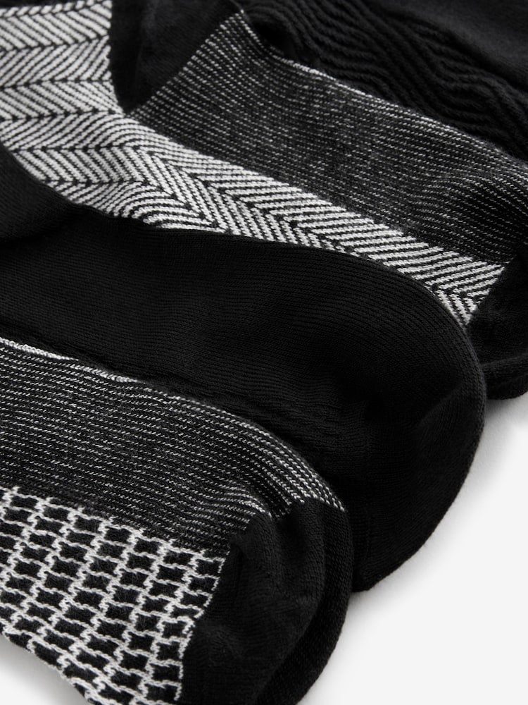 Black/White Texture Modal Signature Socks 4 Pack - Image 2 of 7 Black/White Texture Modal Signature Socks 4 Pack - Image 2 of 7
