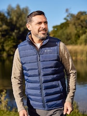 Mountain Warehouse Light Blue Seasons II Mens Water Resistant Padded Gilet - Image 1 of 6