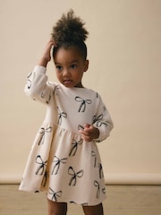 Monochrome Long Sleeve Jumper Dress (3mths-7yrs) - Image 1 of 9