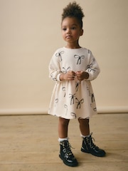 Monochrome Long Sleeve Jumper Dress (3mths-7yrs) - Image 2 of 9