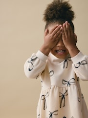 Monochrome Long Sleeve Jumper Dress (3mths-7yrs) - Image 3 of 9