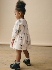 Monochrome Long Sleeve Jumper Dress (3mths-7yrs) - Image 4 of 9